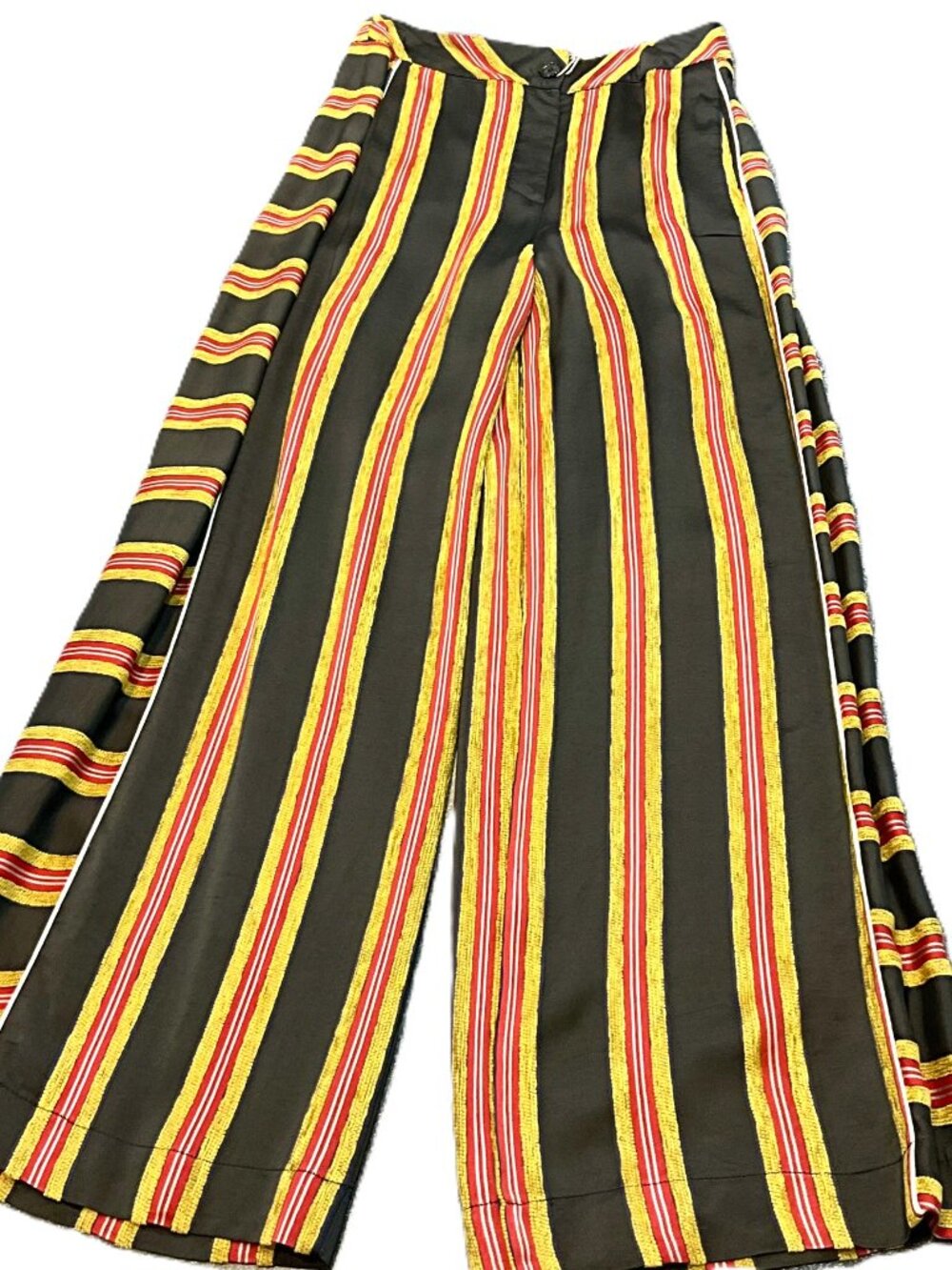 BRAND UNIQUE Wide Leg High Waist Viscose Blend Size IT 42 Italy